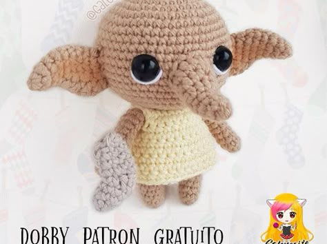 Dobby Harry Potter – Google Drive Yoda Crochet Pattern Free, Yoda Crochet Pattern, Dobby The Elf, Baby Harry Potter, Yoda Crochet, Witch Crochet, Elf Socks, Dobby Harry, Harry Potter Crochet