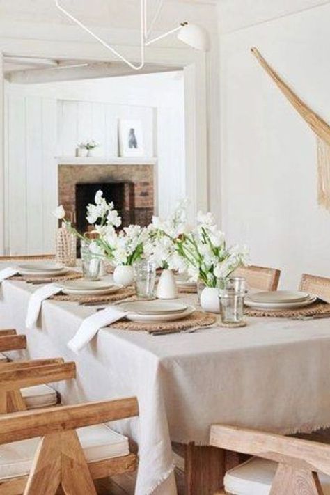 Jenni Kayne Home, Jenni Kayne, Creative Home Decor, Selling Furniture, Neutral Decor, Kitchen Linens, Furniture Styles, Linen Tablecloth, Place Settings