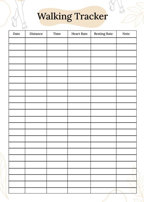 Workout Tracker Printable Walking Tracker Printable Free, Walk Tracker, Walking Tracker, Miles Tracker, Workout Tracker Printable Free, Walking Exercise Plan, Tracker Printable Free, Workout Tracker Printable, Training Tracker