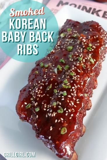 Asian Bbq Sauce Recipe, Korean Pork Ribs Recipe, Korean Style Ribs Recipes, Asian Bbq Ribs, Korean Ribs Recipe, Gochujang Ribs, Korean Bbq Ribs Recipe, Asian Baby Back Ribs, Slow Smoked Ribs