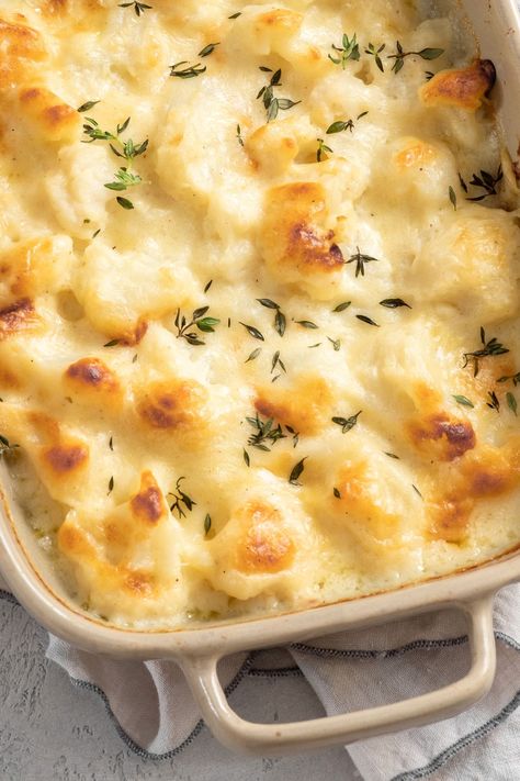 Cauliflower Side Dish, Au Gratin Recipes, Cauliflower Gratin, Easy Cauliflower, Cheesy Cauliflower, Cauliflower Casserole, Cauliflower Cheese, Mashed Cauliflower, Best Side Dishes