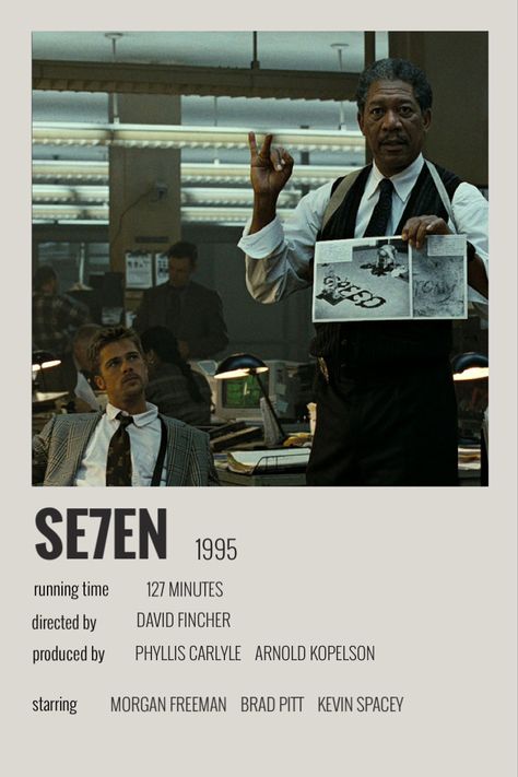 seven polaroid poster by summersorrows Se7en Polaroid Poster, Se7en Movie Poster, Se7en Poster, Seven Movie Poster, A Journal For Jordan, Se7en Movie, Minimalist Movie Posters, Seven Movie, Movie Character Posters