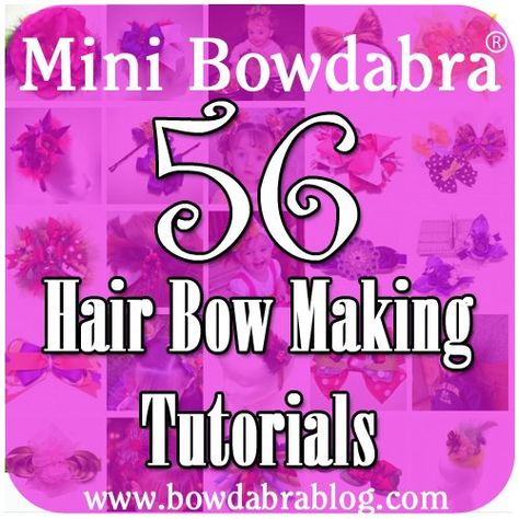 Hair Bow Making Tutorials, Bowdabra Bows, Hairbow Making, Hair Bow Instructions, Bow Making Tutorials, Hair Bow Making, Girls Crafts, Types Of Bows, Ribbon Ideas