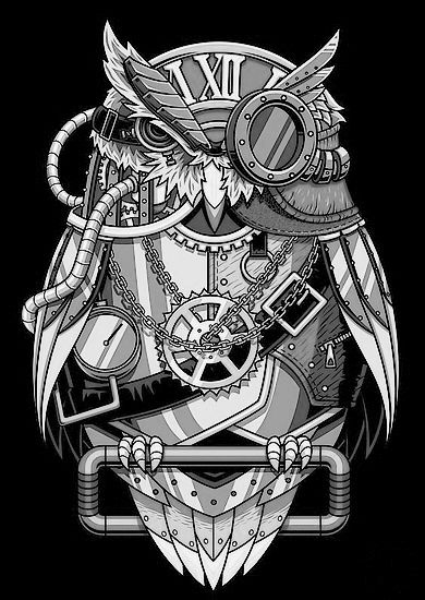 Zoo Tattoo, Steampunk Tattoos, Steampunk Elements, Steampunk Tattoo, Tattoo Disney, Full Tattoo, Steampunk Items, Steampunk Owls, Mechanical Animals