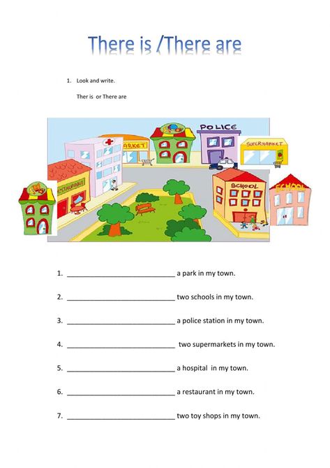 Places in town interactive exercise for Segundo de Primaria. You can do the exercises online or download the worksheet as pdf. There Is And There Are Worksheets, Will Or Going To Worksheet, These And Those Worksheet For Kids, Use Of Was Were Worksheet, Esl Places In Town, Middle School Grammar Worksheets, English For Students, Teaching Vowels, English Grammar Exercises