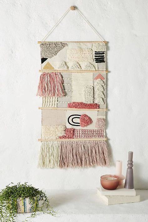 Diy Decor Paper, Anthropologie Furniture, Weaving Wall Hanging, Textile Wall Hangings, Woven Wall Art, Diy Weaving, House Items, Textile Artist, Woven Wall Hanging