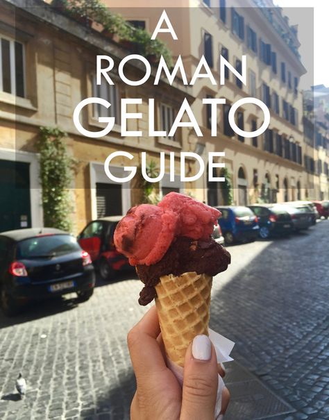 Rome Gelato, Places To Eat In Rome, Best Gelato In Rome, Gelato Italia, Gelato Italy, Gelato Flavors, Gelato Shop, Small Bars, Gluten Free Egg Free