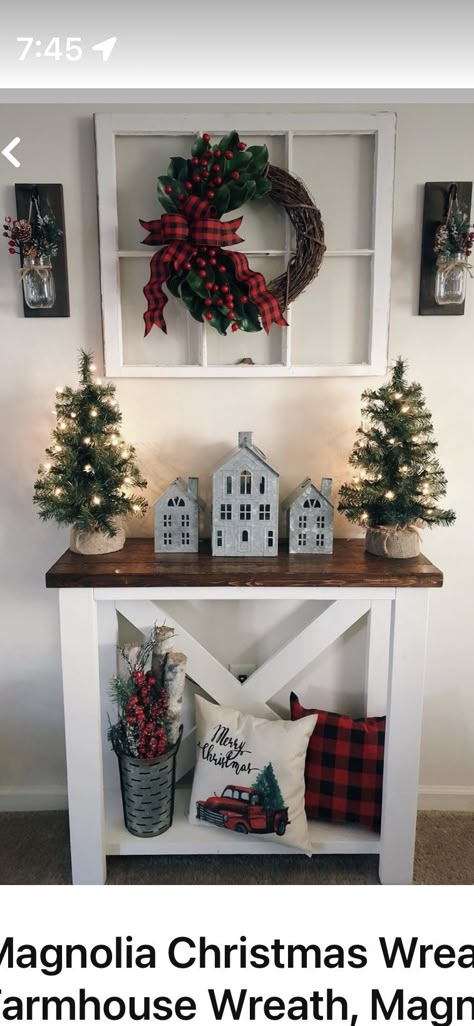 Farmhouse Red Christmas Decor, Rustic Farmhouse Christmas Wreath, Buffalo Plaid Christmas Decorations Diy, Plaid Bedroom Ideas, Christmas Rustic Decor Ideas, Farmhouse Christmas Centerpiece Ideas, Christmas Decor Ideas Diy Dollar Tree, Red Buffalo Plaid Christmas Decor, Red Plaid Christmas Decor