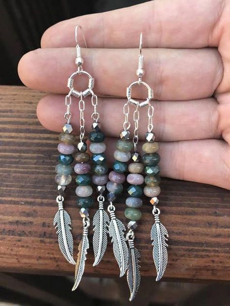 Don Pedro, Boho Jewelry Diy, Diy Jewelry Earrings, Boho Chic Earrings, Jasper Earrings, Chic Earrings, August Birthstone, Earrings Inspiration, Homemade Jewelry