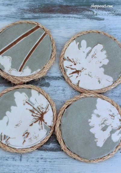 s 23 adorable ways you can make your own coasters, No Sew Fabric Coasters Sew Coasters, Bunny Tutorial, Wooden Box Diy, Pantry Organization Ideas, Diy Concrete Planters, Fabric Coasters, Diy Presents, Diy Candy, Rag Quilt