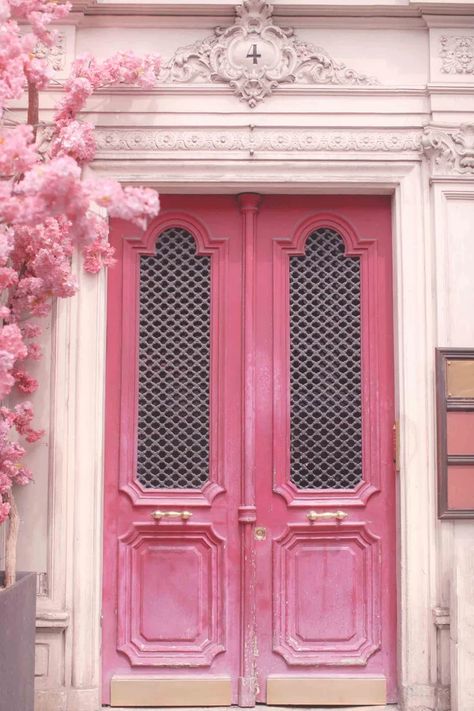 FrenchGlimpses - Etsy France Parisian Doors, Modern Window Grill, Paris Pink, Window Grill Design, Window Grill, Pink Door, Modern Window, Design 2023, Grill Design