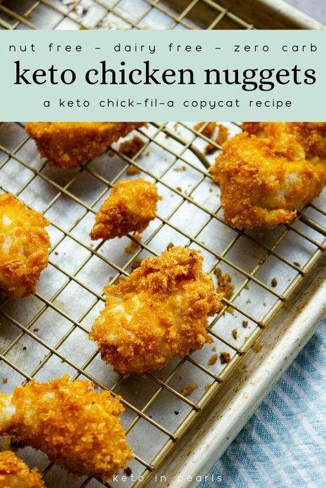 Keto Chicken Nuggets, Zero Carb, Keto Cooking, Keto Recipes Dinner, Keto Recipe, Keto Meals, Low Carb Chicken, Keto Chicken, Idee Pasto Sano