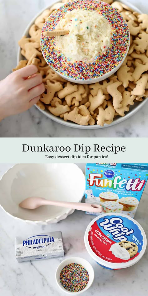 Funfetti Dip, Easy Dessert Dips, Cake Dip, Funfetti Cake Mix, Sweet Dips, Funfetti Cake, A Beautiful Mess, Dessert Dips, Birthday Party Food