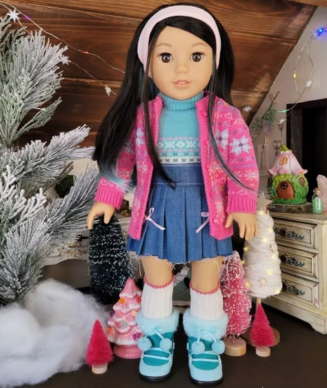 style inspo • Instagram Tan Moodboard, American Girl Doll Outfits, Ag Doll Crafts, Custom American Girl Dolls, Dolly Fashion, American Girl Doll Diy, Winter Princess, Doll Things, Feel Something