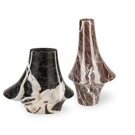 Italian Eccentric Marble Unantull Collection Vase from VGnewtrend, in New conditions.  Designed from 2000 Modern Decor Accessories, Complex Shapes, Vignette Styling, Feature Wall Design, European Style Homes, Stone Accessories, Marble Vase, Flower Vases Decoration, Decorative Vases