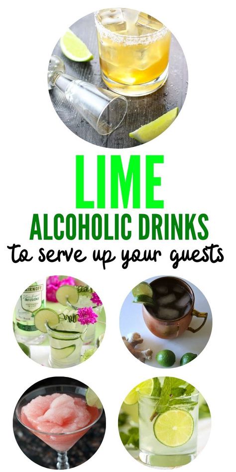 Lime Alcoholic Drinks | Lime Cocktails | Cocktails with Limes | Cocktails with Lemons | How to Beat a Hangover | Hangover Tips | Lime Beverages | Alcoholic Drinks with Lime | #lime #lemonlime #alcohol #cocktails #limedrinks Lime Beverages, Drinks With Lime, Bourbon Mule Recipe, Party Drink Bar, Pitcher Drink Recipes, Baileys And Vodka, Flavored Vodka Drinks, Baileys Recipes Drinks, Lime Cocktails