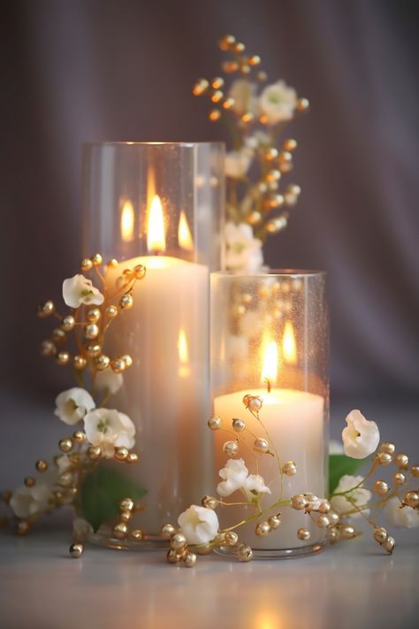 Elegant white wedding candles for a timeless celebration Candle And Flower Decoration, Elegant White Wedding, Family Dinner Table, Eternal Flame, Romantic Candles, Single Candle, Diwali Wishes, Table Art, Paper Craft Diy Projects