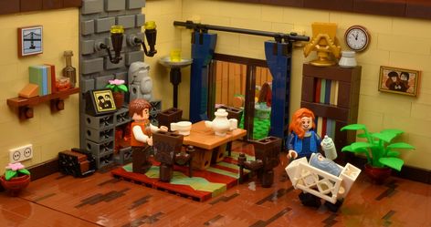 Lego Dining Room, Cosy Dining Room, Iron Forge, Warm Fireplace, Lego Room, Lego Worlds, Forged Iron, Loft Bed, Lego