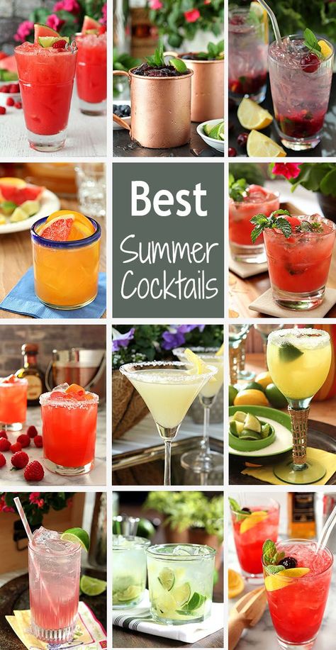 Best Summer Cocktails Easy Summer Cocktail Recipes, Yummy Summer Cocktails, Best Summer Cocktails, Easy Summer Cocktails, Homemade Cocktails, Refreshing Summer Cocktails, Best Cocktail Recipes, Summer Cocktail Recipes, Summer Cocktail