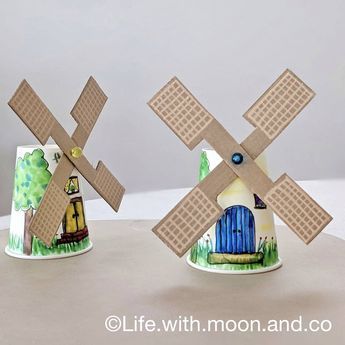 Windmill Project For School, Windmill Craft For Kids, Windmill Paper Craft, Diy Windmill For Kids, Windmill Craft, Around The World Crafts For Kids, Windmill Diy, Spring Crafts Preschool, International Craft