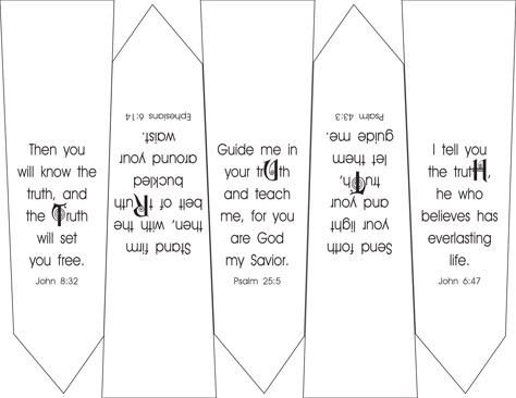 Belt of Truth Flaps. I printed each page on different color paper, so each flap was different color for kids. We attached them inside duct tape on the belt. Belt Of Truth Coloring Page, Armor Of God Template, Belt Of Truth Craft Printable, Belt Of Truth Craft Armor Of God, Belt Of Truth Craft, Armor Of God Svg, Medieval Vbs, Castle Vbs, Armor Of God Lesson