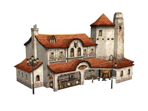 Fantasy Shop Exterior, Roman City Concept Art, Roman Buildings, Cyberpunk Building, Dwarven City, Roman House, Roman Armor, Italy City, Fantasy Village