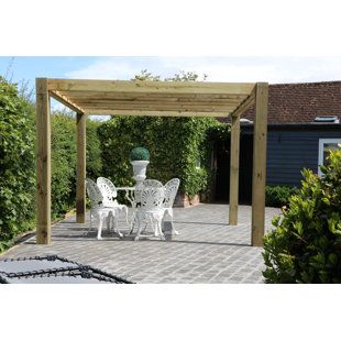 Pheasant & Co. 3m x 3m Solid Wood Patio Gazebo | Wayfair.co.uk Enclosed Gazebo, Permanent Gazebo, Carport Canopy, Wooden Gazebo, Garden Frame, Metal Pergola, Pergola Garden, Wood Pergola, Timber Buildings