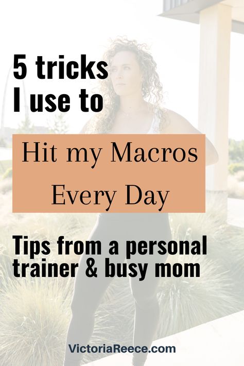 Need help hitting your macros? Here are the 5 key things to help me hit my macros as a busy mom of 2! How to hit protein macros tips to hit macros Victoria Reece Coaching | VictoriaReece.com How To Hit Your Macros, Macros Inc, Macros Diet For Beginners Meal Plan, Macro Chart, Low Carb Macros, Protein Macros, Clean Lunches, Macro Nutrition, Tracking Macros