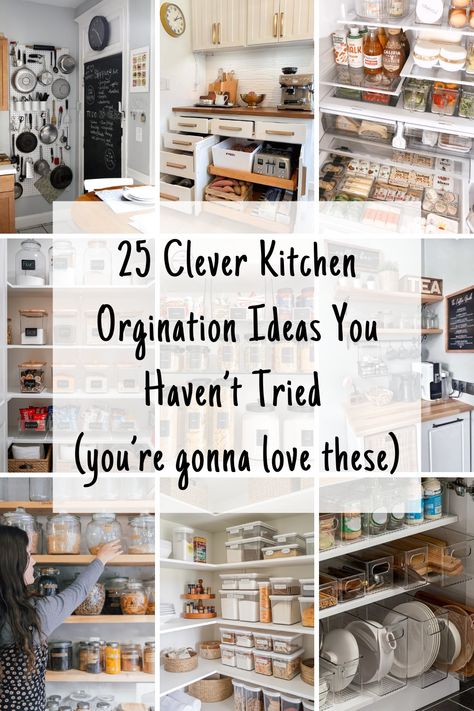 Take control of your kitchen clutter with these 25 organization ideas. Find inspiration for shelves, cabinets, and pantry solutions that actually work. Dream Kitchen Ideas Luxury Modern, Kitchen Aesthetic Cozy, Dream Kitchen Aesthetic, Dream Apartment Kitchen, Dream Kitchen Design Luxury, Kitchen Organization Hacks Diy, Dream Kitchen Ideas Luxury, Dream White Kitchen, Kitchen Countertop Organization Ideas