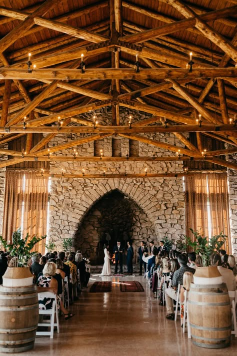 Wedding Ceremony at Union Pacific Dining Lodge Fall Lodge Wedding, Log Cabin Wedding Venues, Hunting Lodge Wedding, Skamania Lodge Wedding, Lodge Wedding Venues, Fall Cabin Wedding, Rustic Simple Wedding, Yellowstone Wedding, Event Venue Ideas