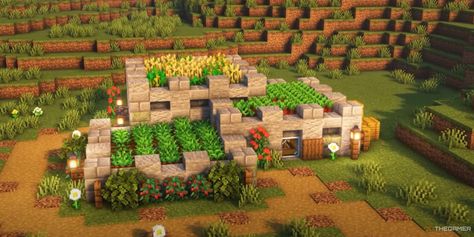 Minecraft Farm Layout, Minecraft Farm Design, Farm Design Ideas, Minecraft Farms, Aesthetic Farm, Minecraft Creator, Cute Minecraft, Underground Living, The Best Aesthetic