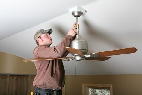 How to Install a Ceiling Fan in a Location Without Existing Power Ceiling Fan Wiring, Ceiling Fan Direction, Car Drives, Ceiling Fan Installation, Handyman Projects, Fan Pull Chain, Ceiling Fan Pull Chain, Ceiling Fan Pulls, Ceiling Fan Blades