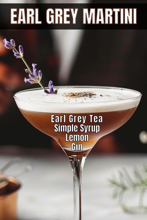 The Ultimate Earl Grey Martini - Stirred Sophistication! Earl Grey Cocktail, Jasmine Milk Tea Recipe, Moroccan Mint Tea Recipe, Mint Tea Recipe, Milk Thistle Tea, Tea Cocktail Recipes, Bar Manager, Boba Tea Recipe, Tea Facts