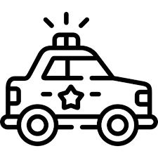 Police car - Free security icons Car Svg Free, Car Svg, Car Vector, Police Car, Svg Free, Police Cars, Icon Font, Icon Design, Black And White