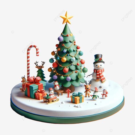 christmas tree gift snowman snow cartoon three dimensional illustration christmas tree gift snowma Christmas 3d Illustration, Christmas 3d Design, Christmas 3d, Illustration Christmas, Christmas Gift 3d, Christmas Jobs, Christmas Clock, Snowman Clipart, 3d Christmas Tree