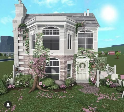 bloxburg small house layouts Modern Farmhouse Layout, Cottage Layout, Bloxburg Cottage, Bloxburg House Builds, Farmhouse Layout, Roblox Bloxburg House Ideas, House Decorating Ideas Apartments, Floor Bloxburg, Small House Layout