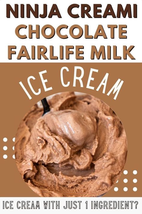 Ice cream with just 1 ingredient? You must think I’m kidding but I’m not! Literally, you can make ice cream in a Ninja CREAMi with just chocolate Fairlife milk! Fairlife Milk, Chocolate Frozen Yogurt, Ninja Ice Cream Recipe, Protein Ice Cream Recipe, Protein Ice Cream Recipes, Ice Cream Recipes Machine, Chocolate Almond Milk, Chocolate Ice Cream Recipe, Easy Ice Cream Recipe