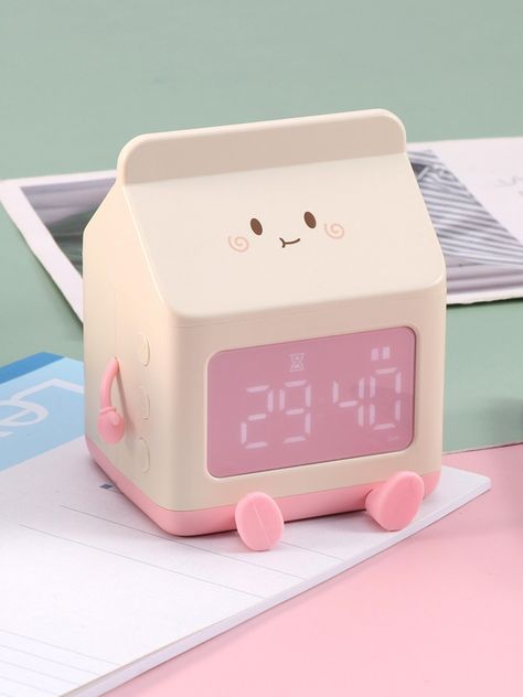 Kawaii Furniture Bedrooms, Room Assesories Aesthetic, Cute Stuff For Room Decor, Cute Clock Aesthetic, Alarm Clocks Aesthetic, Cute Decor Items, Cute Digital Clock, Easy Room Decor Ideas Bedrooms, Colorful Room Decor Ideas