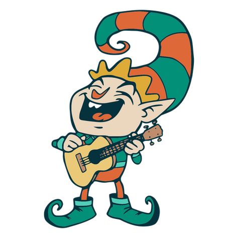 Christmas elf singing character PNG Design Christmas Elf Character Design, Elf Singing, Singing Character, Christmas Elf Character, Elf Character Design, Draw Christmas, Elf Characters, Create T Shirt, Design Ad