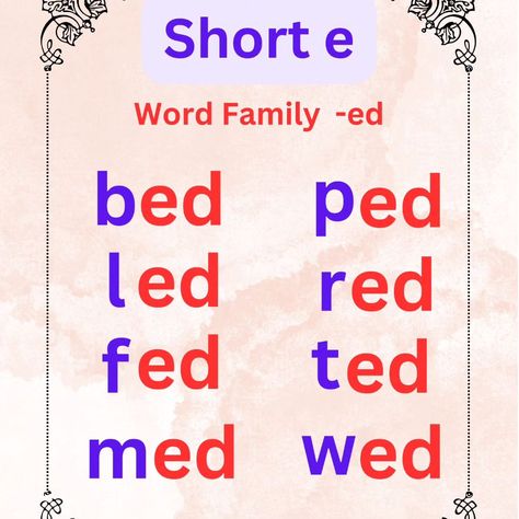 Phonics learning || short e || CVC words list Short I Cvc Words, Cvc Words List, Phonics Learning, Short E Words, Words List, Phonics Words, Short I, Cvc Words, Word List