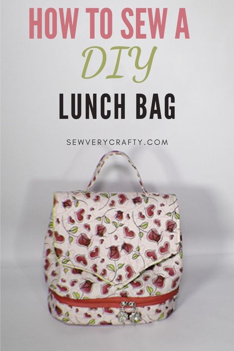 Learn to sew this gorgeous DIY Lunchbag. This is a fun and functional sewing project that any intermediate sewist can make. This project requires some sewing skills and a little bit of time but it is definitely doable and totally worthwhile. This sewing tutorial comes with a free sewing pattern to help you along the way. So let's get started. Luxury Lunch Bags, Lunch Bag Pattern, Big Lunch Box, Lunch Box Pattern, Diy Lunchbox, Lunch Bags Pattern, Hand Quilting Technique, Diy Lunch Bag, Diy Lunch