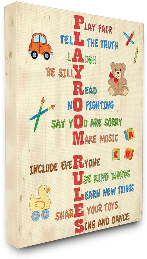 Acrostic 'Playroom Rules' Wall Art #ad Playroom Rules Printable Free, Sensory Space, Playroom Rules, Teacher Classroom Decorations, Montessori Playroom, Playroom Wall Decor, Dancing Day, Decorative Ideas, Decor Quotes