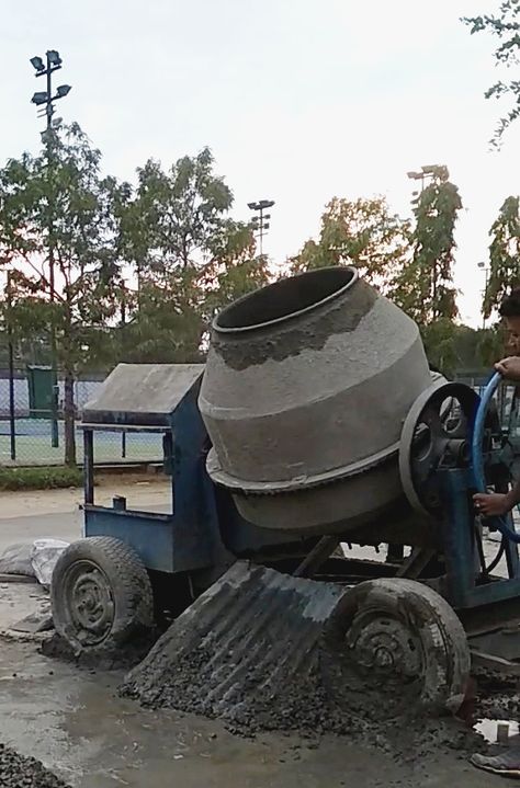 Feed In Braids Ponytail, Mixer Machine, Braids Ponytail, Drawing Architecture, Perspective Drawing Architecture, Cement Mixer, Construction Safety, Road Construction, Concrete Cement