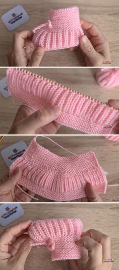 Hantaran Ideas, Baby Shoes Tutorial, Dulang Hantaran, Knitted Shoes, Baby Booties Free Pattern, Knit Baby Shoes, Crochet Baby Booties Pattern, Knitted Slippers Pattern, Baby Booties Knitting Pattern