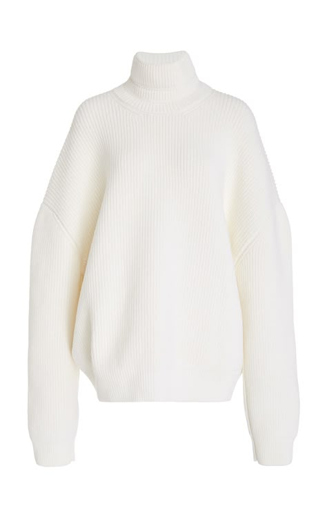 Oversized Ribbed Knit Wool Turtleneck by BRANDON MAXWELL for Preorder on Moda Operandi Wool Tops Knits, Sweaters Png, Aesthetic Turtleneck, Winter Shirts For Women, Turtle Neck Sweaters, Sweater Png, Png Clothes, Turtleneck Outfit, Sweater Turtleneck