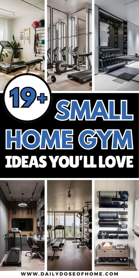 This post shows you 19+ Small Home Gym Ideas! Small Home Gym Ideas show that with a little ingenuity, you can create a motivating and effective gym right in the comfort of your own home. Workout Room In Garage, Exercise Room Ideas Home Gyms, Home Gym On A Budget Ideas, Home Gym Loft Ideas, Gym Walls Interior, Black Walls Home Gym, Home Gym With Glass Walls, Home Work Out Room Ideas Gym, Small House Gym Ideas