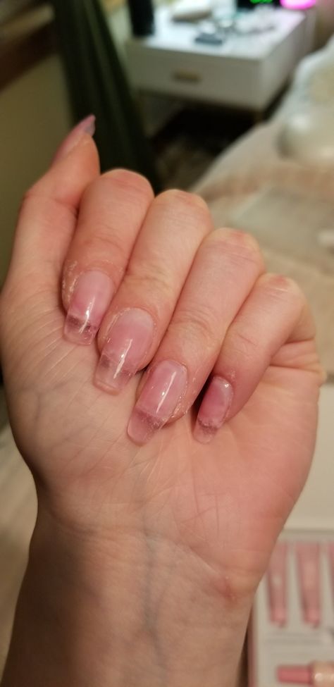 Clear pink jelly nails Pink Jelly Nails, Poly Gel Nails, Poly Gel, Jelly Nails, Jelly, Gel Nails, Nails, Makeup, Pink