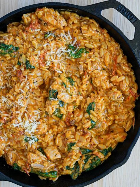 Marry Me Chicken Risoni (Orzo) Quick Chicken Dishes, Risoni Recipes, Pork Pasta, Chicken Tray Bake, 2023 Food, Marry Me Chicken, Slow Cooker Breakfast, Home Edit, Small Pasta