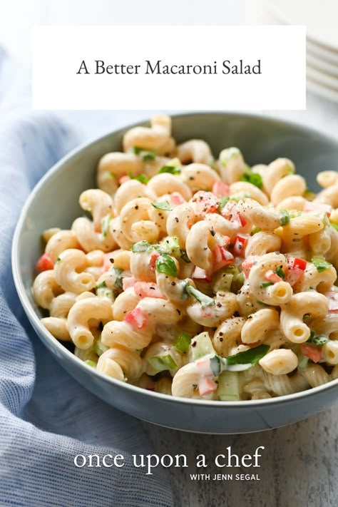 A Better Macaroni Salad Once Upon A Chef Recipes, How To Make Macaroni, Cold Salads, Spaghetti Salad, Once Upon A Chef, Best Macaroni Salad, Mediterranean Meals, Mac Salad, Fusilli Pasta