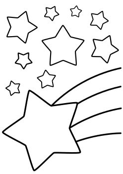 Star Worksheet Preschool, Stars Preschool Activities, Drawing For Kindergarten, Shooting Star Drawing, Stars Coloring Pages, Colors Preschool, Printable For Preschool, Nursery Rhyme Crafts, Room Crafts